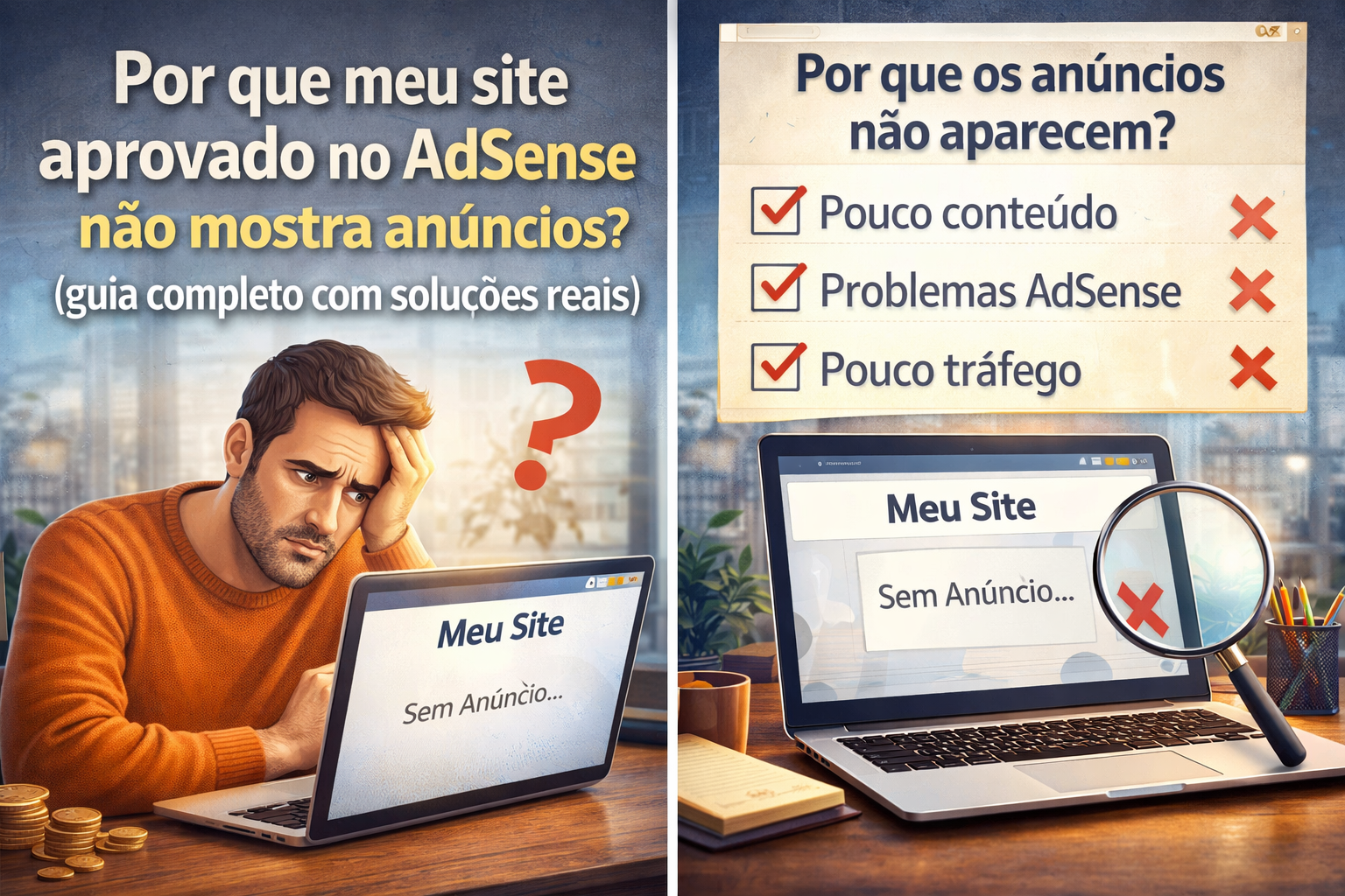 Por que meu site aprovado no AdSense não mostra anúncios? (guia completo com soluções reais)