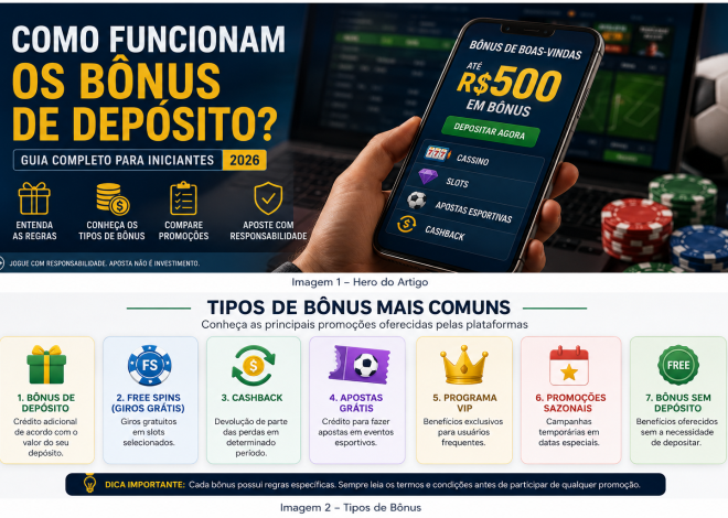 COMO FUNCIONAM OS BÔNUS DE DEPÓSITO? GUIA COMPLETO PARA INICIANTES (2026)