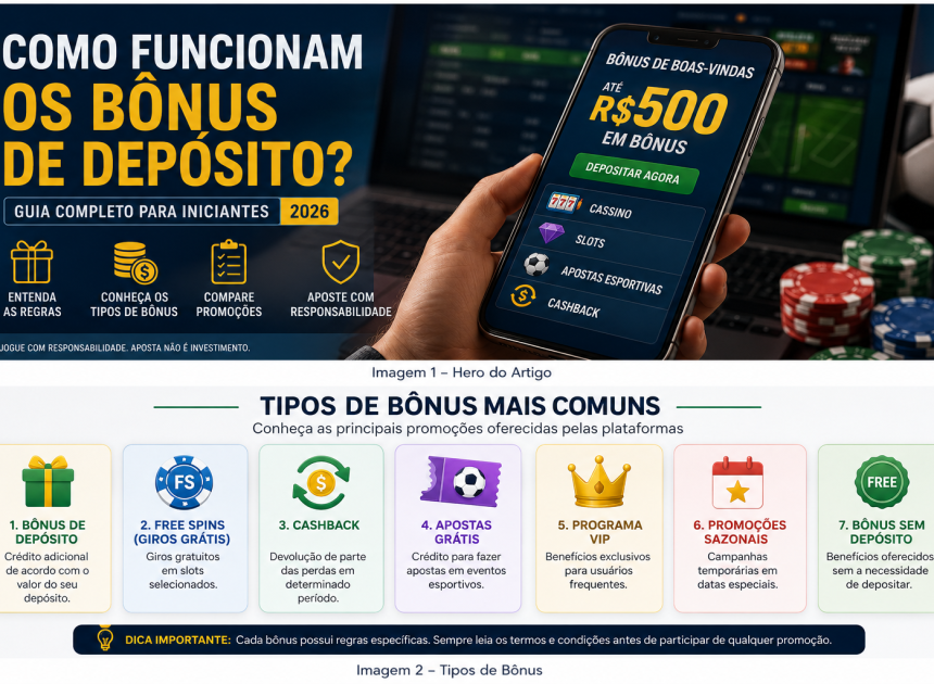 COMO FUNCIONAM OS BÔNUS DE DEPÓSITO? GUIA COMPLETO PARA INICIANTES (2026)